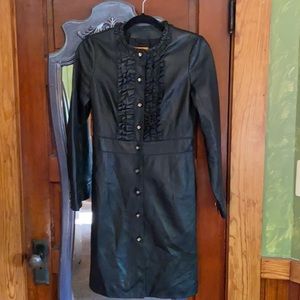 Tory Burch Leather Coat, XS, 2